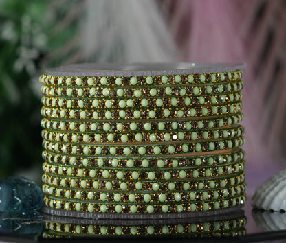 Glass Bangles with Beads Studded for Women & Girls | Multiple Color Chudiyan (Pack of 12 Bangles)