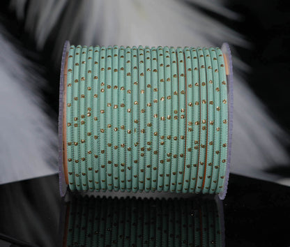 Stylish Metal Bangles for Women – Multiple Color Dot Design Matte Finish for Wedding & Party Wear