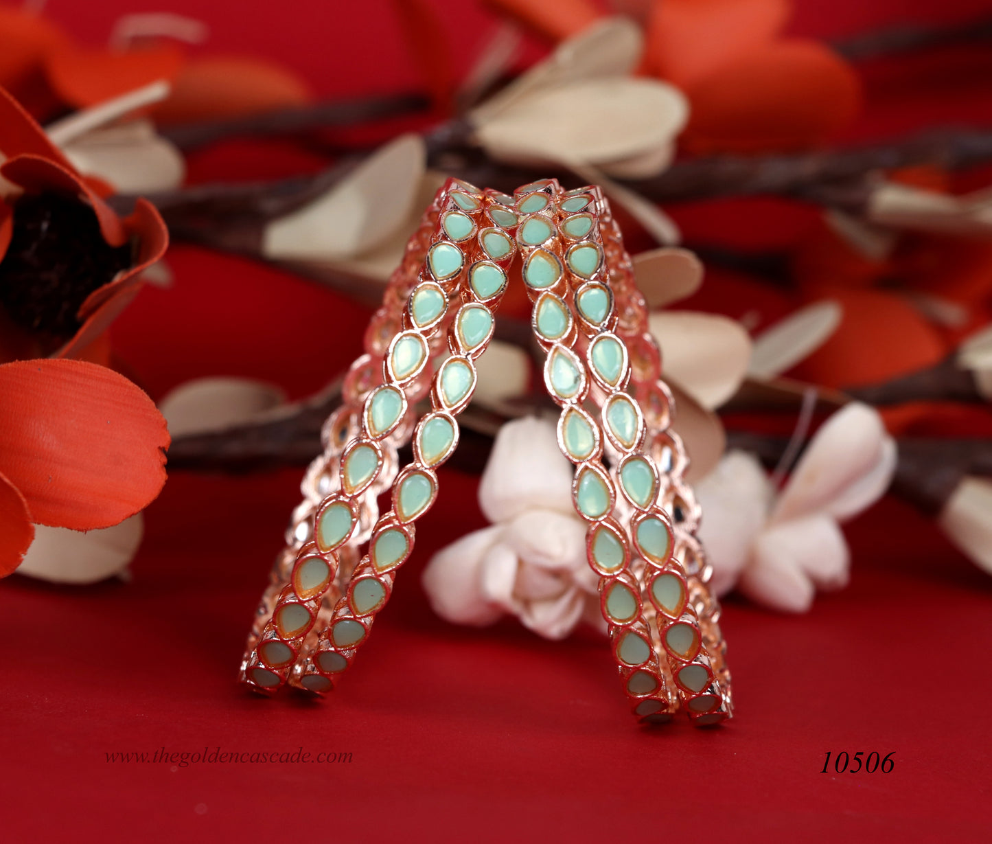 Multiple Color Antique Design Metal Kada with Tilak Shape Kundan Studded - Traditional Indian Jewelry for Women