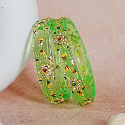Trendy Lightweight Acrylic Kada Bangle for Women & Girls (Pack of 2 kada)