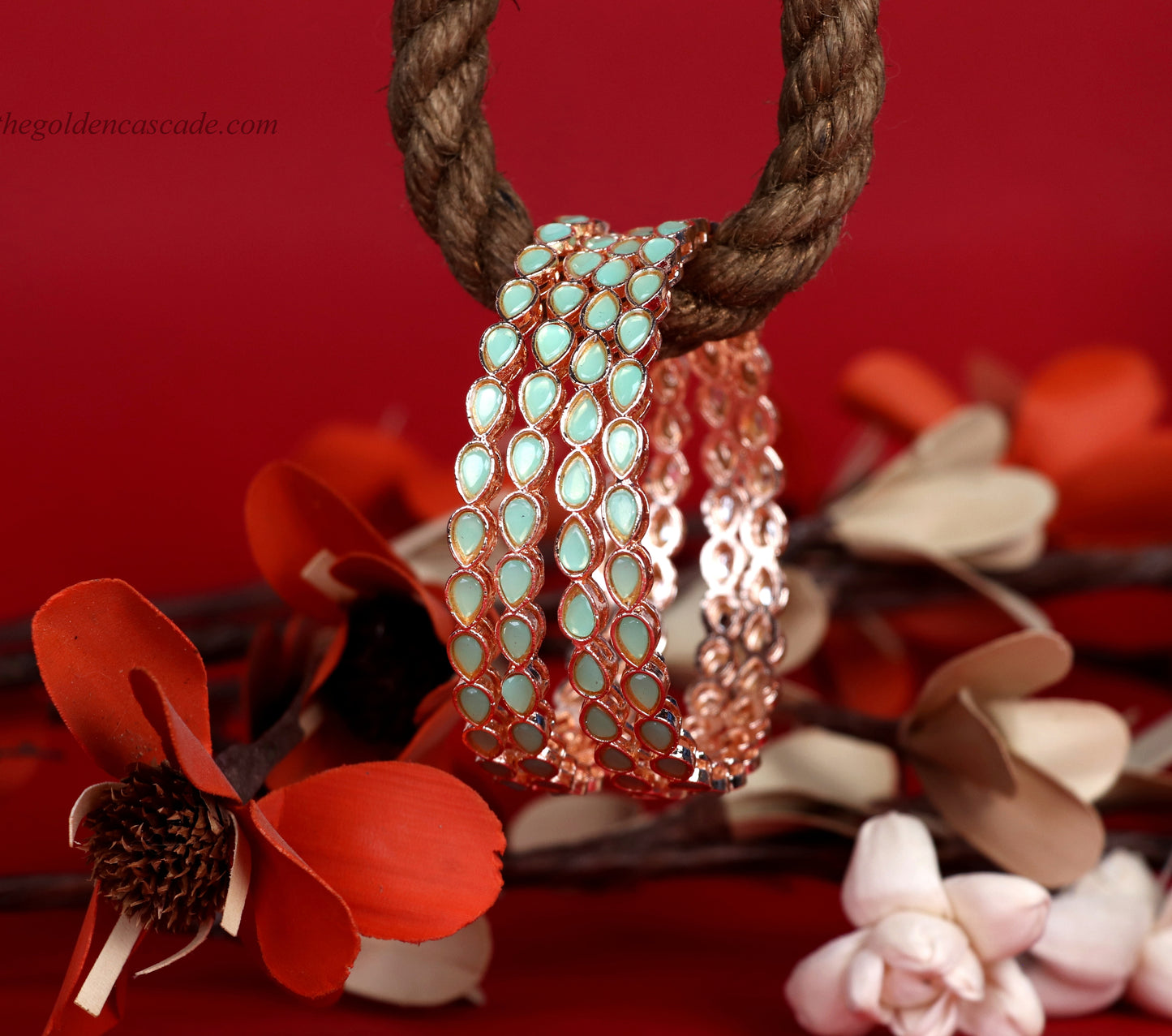 Multiple Color Antique Design Metal Kada with Tilak Shape Kundan Studded - Traditional Indian Jewelry for Women