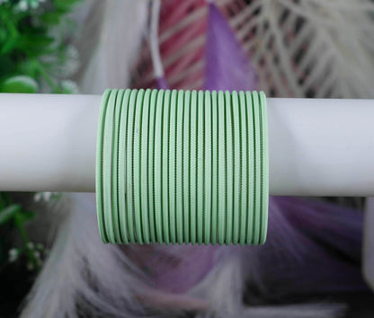 Pista Color Plain Matte Metal Bangles for Women & Girls (Pack of 24)