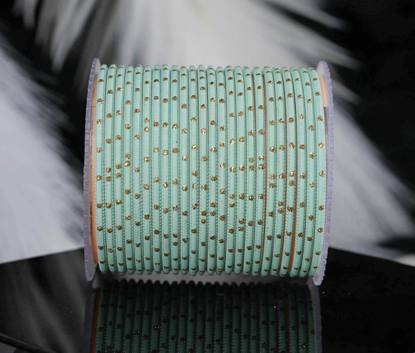 Pista Dot Design Matte Finish Metal Bangle for Women & Girls (Pack of 24)