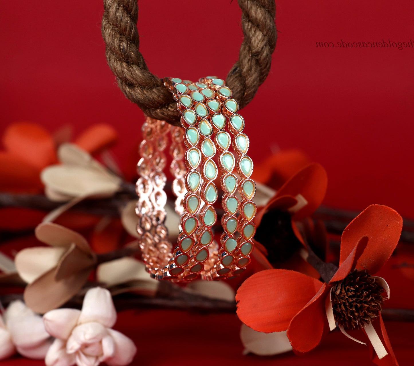 Multiple Color Antique Design Metal Kada with Tilak Shape Kundan Studded - Traditional Indian Jewelry for Women