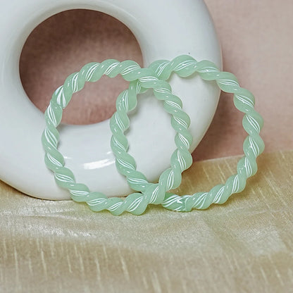 Glossy Finish Spiral Look Glass Kada Bangle for Women & Girls (Pack of 2)