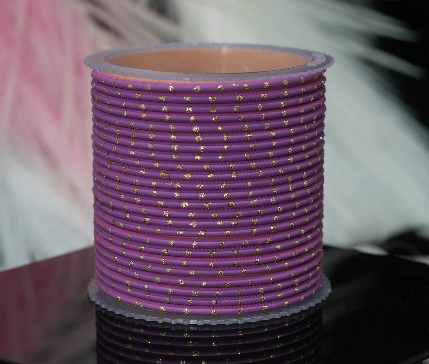 Stylish Metal Bangles for Women – Multiple Color Dot Design Matte Finish for Wedding & Party Wear