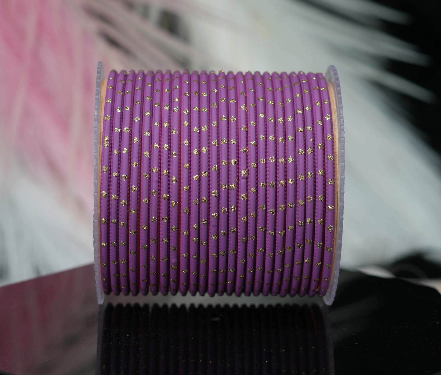Stylish Metal Bangles for Women – Multiple Color Dot Design Matte Finish for Wedding & Party Wear