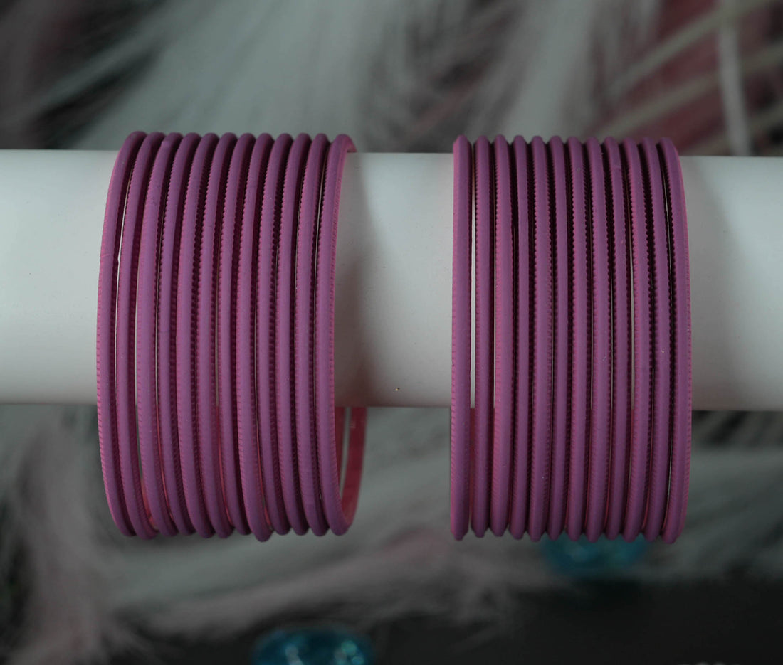 Fancy Plain Metal Bangles Set for Women | Multiple Color Matte Finish, Weddings, Daily Use & Party Wear