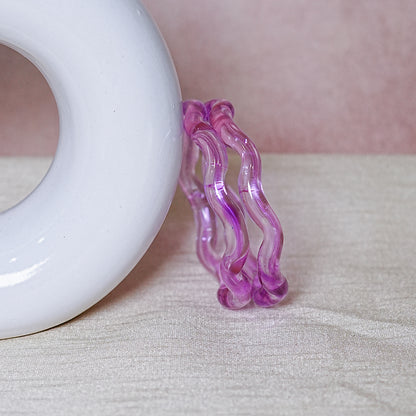 Zig-Zag Glass Kada Bangle, Glossy Finish for women and girls (Pack of 2 Kada)