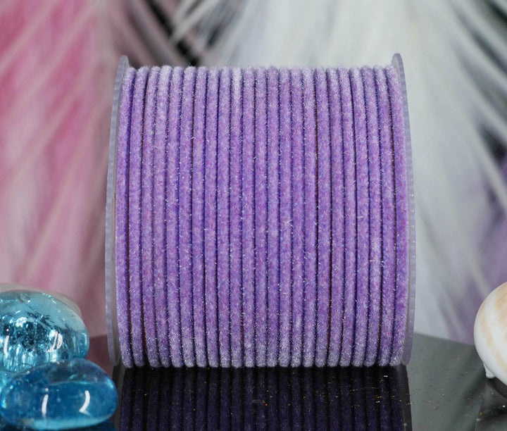 Purple Velvet Metal Bangles for Women & Girls (Pack of 24)