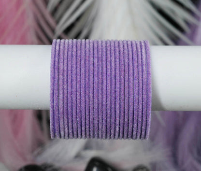Purple Velvet Metal Bangles for Women & Girls (Pack of 24)