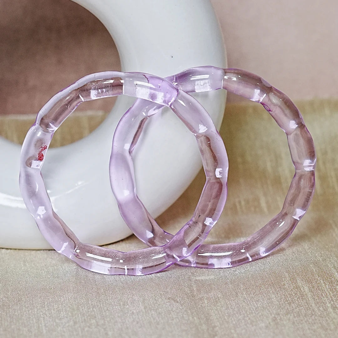 Glossy Finish 'Glosbe Glass Kada' Bangle for Women & Girls (Pack of 2)