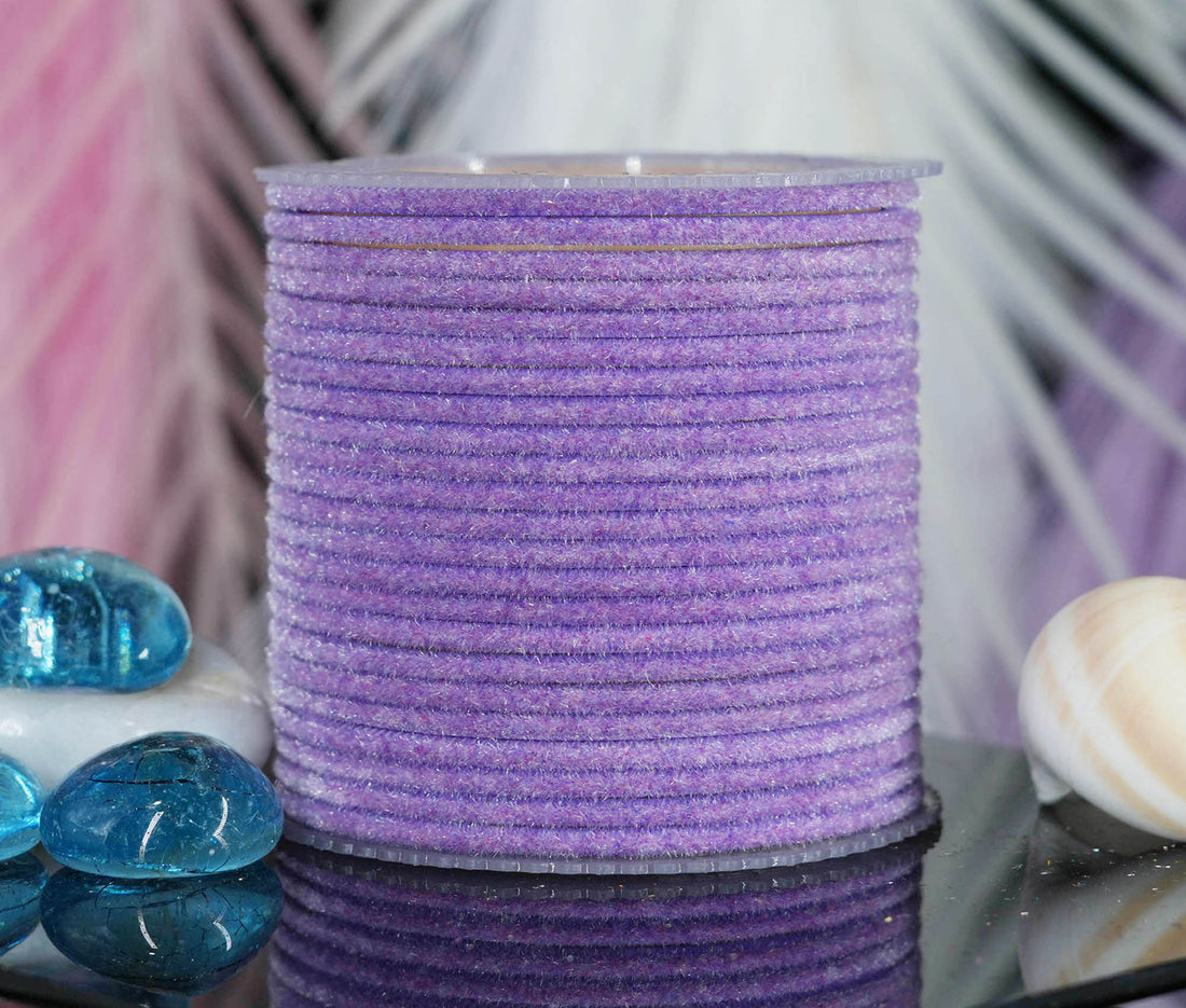 Purple Velvet Metal Bangles for Women & Girls (Pack of 24)