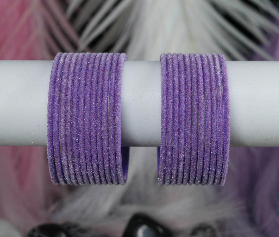Fancy Velvet Metal Bangles for Women & Ladies | Perfect for Weddings, Party Wear & Occasions