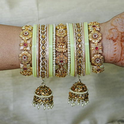 Traditional Premium Brass Bangles Set for Women (Both Hand)