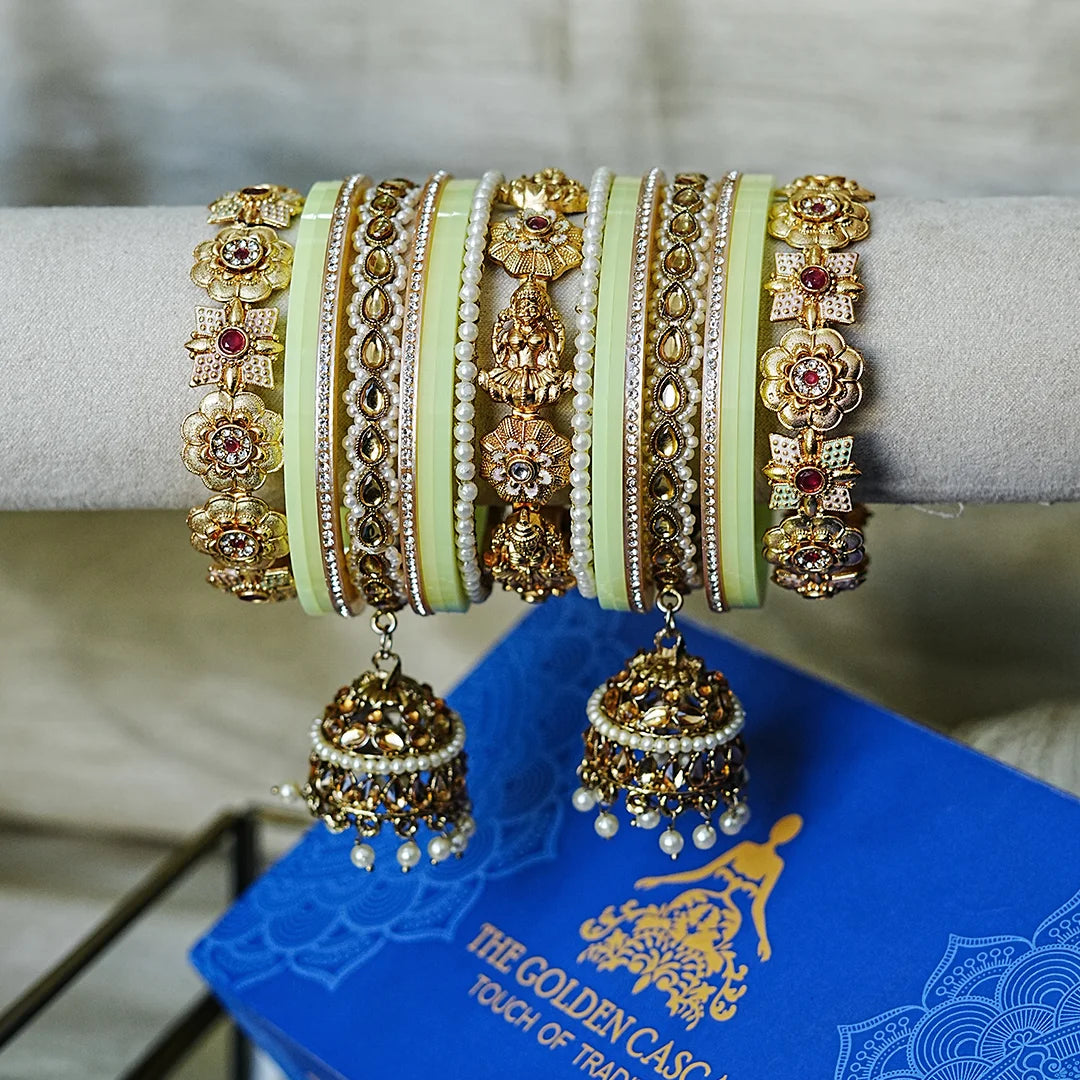 Traditional Premium Brass Bangles Set for Women (Both Hand)