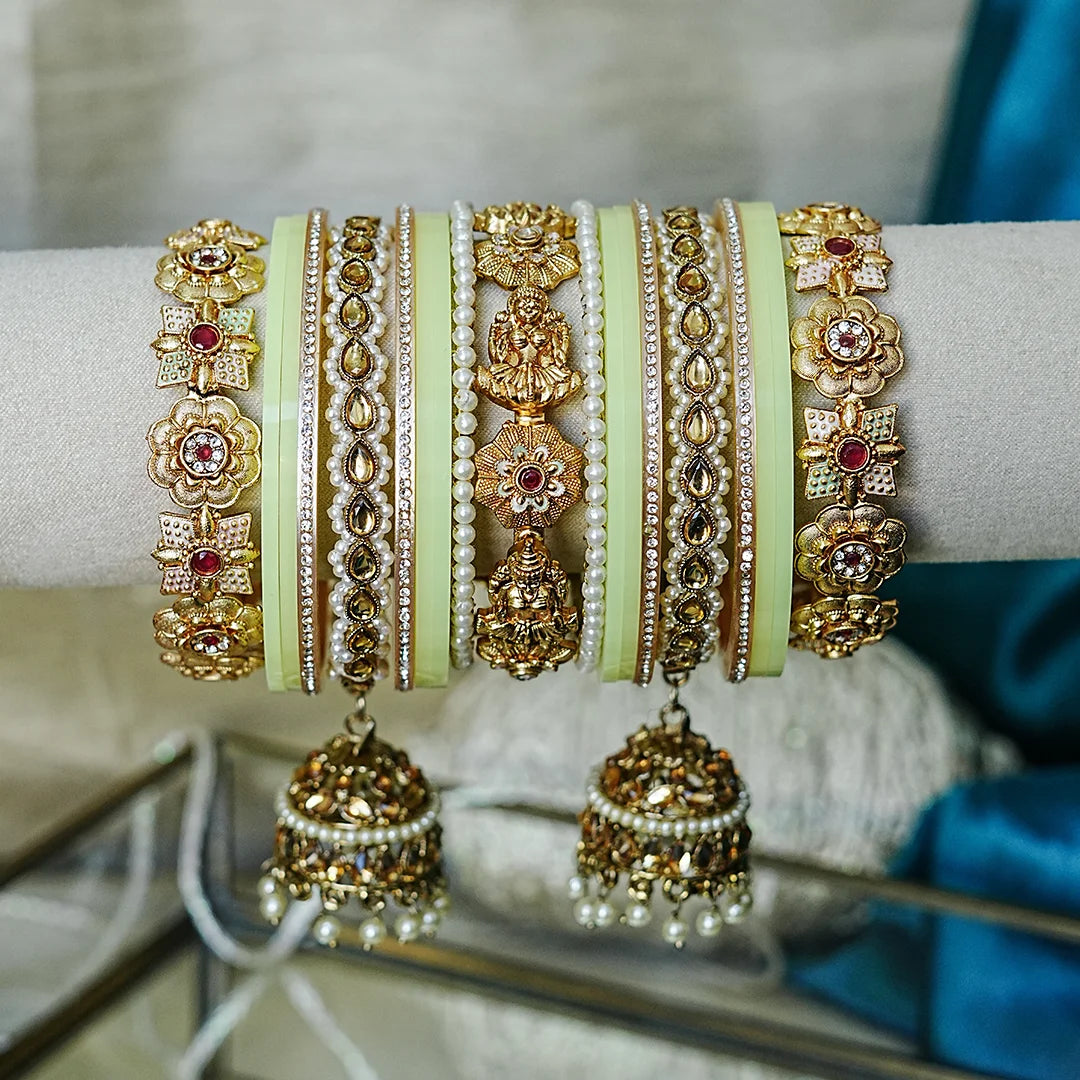 Traditional Premium Brass Bangles Set for Women (Both Hand)