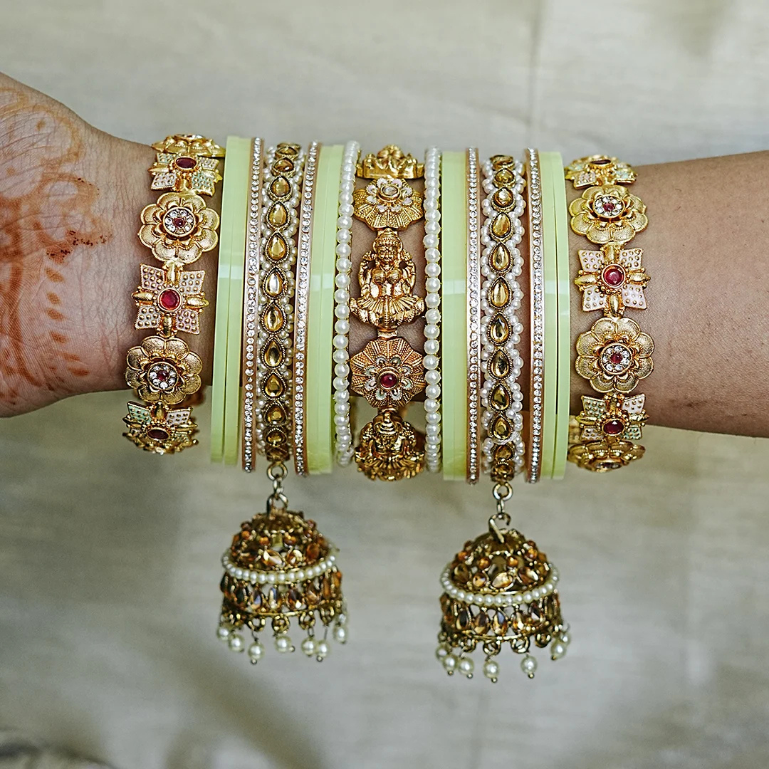 Traditional Premium Brass Bangles Set for Women (Both Hand)