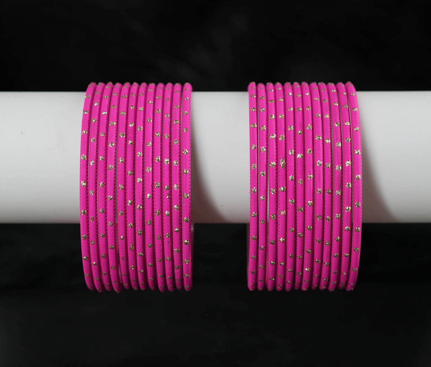 Stylish Metal Bangles for Women – Multiple Color Dot Design Matte Finish for Wedding & Party Wear