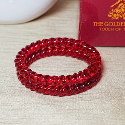 Designer Spiral Pattern Glass Kada Bangles for Women (Pack of 2)