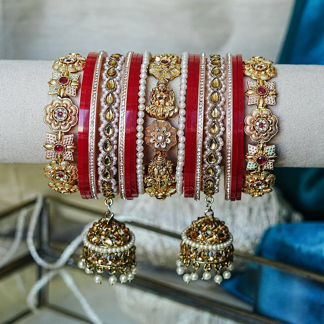 Traditional Premium Brass Bangles Set for Women (Both Hand)