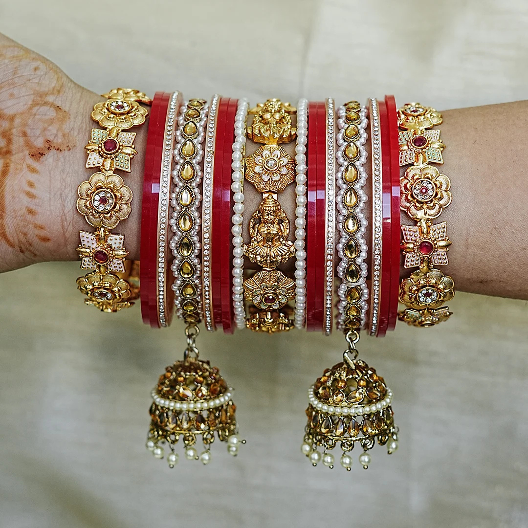 Traditional Premium Brass Bangles Set for Women (Both Hand)