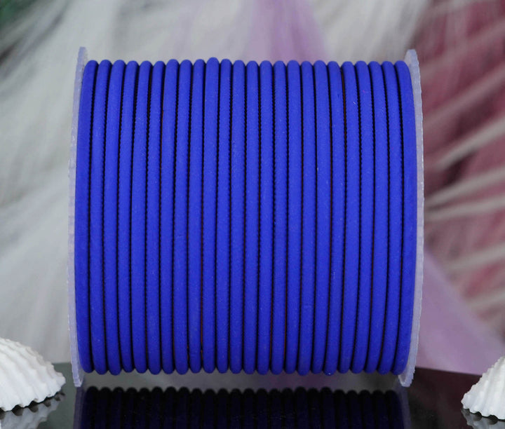 Royal Blue Blue Color Plain Matte Metal Bangles for Women & Girls (Pack of 24)