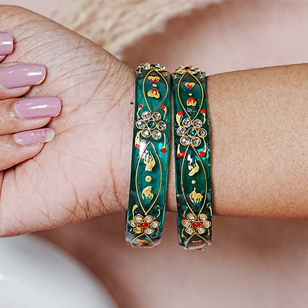 Trendy Lightweight Acrylic Kada Bangle for Women & Girls (Pack of 2 kada)
