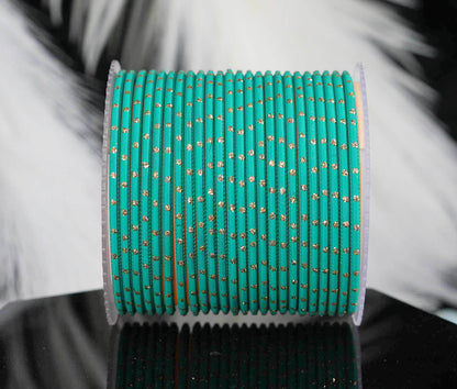 Radium Dot Design Matte Finish Metal Bangle for Women & Girls (Pack of 24)