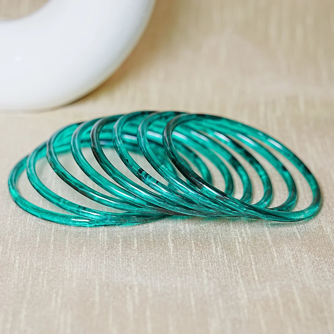 Trendy Acrylic Bangles Glossy & Smooth Finish for Women (Pack of 8)