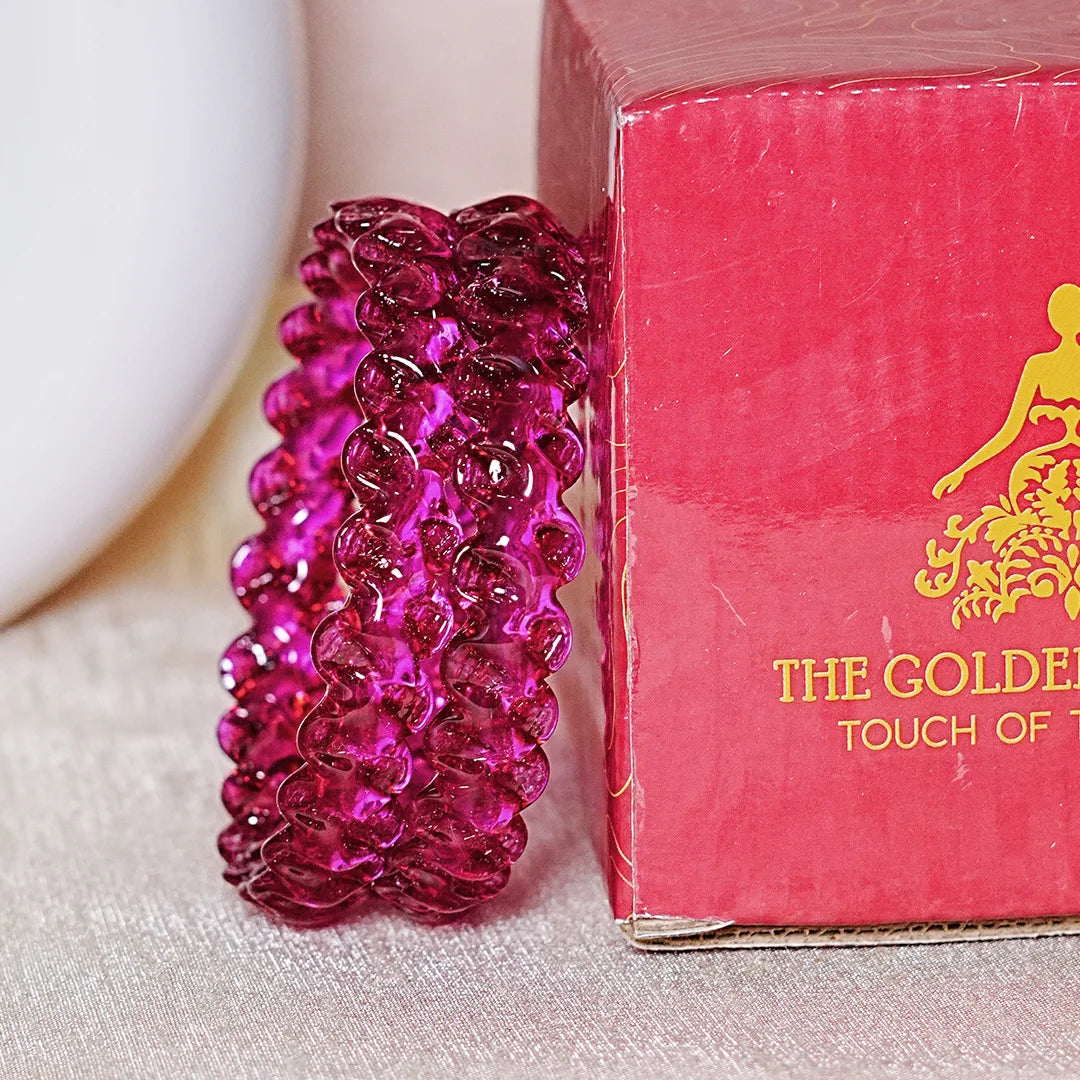 Unique Design "Sitara Glass Kada" Bangles with Glossy Finish for Women & Girls (Pack of 2)