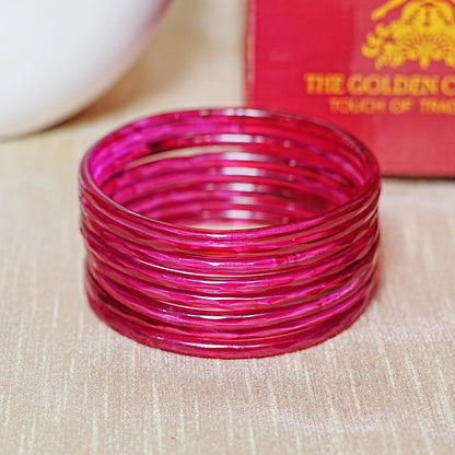 Trendy Acrylic Bangles Glossy & Smooth Finish for Women (Pack of 8)