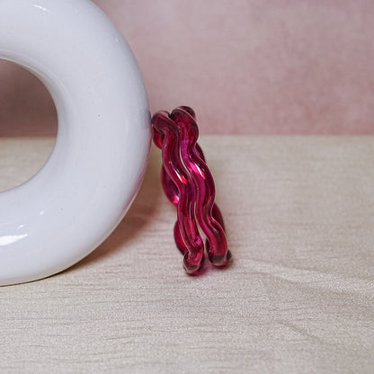 Zig-Zag Glass Kada Bangle, Glossy Finish for women and girls (Pack of 2 Kada)