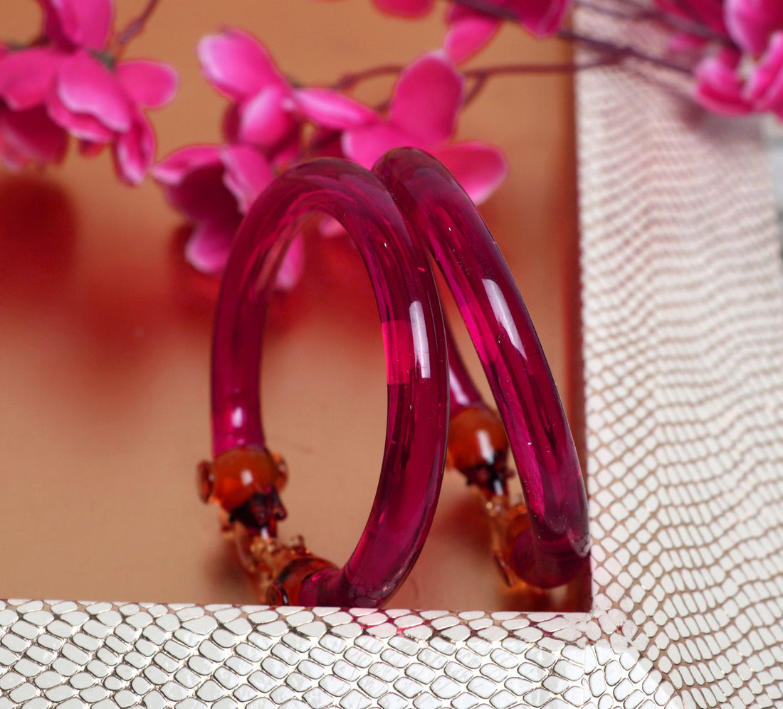 Multiple Colors Glass Kada Elephant Design for Women & Girls | Glossy Finished & Unique Bangles for Ladies