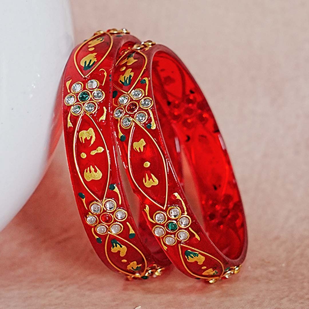 Trendy Lightweight Acrylic Kada Bangle for Women & Girls (Pack of 2 kada)