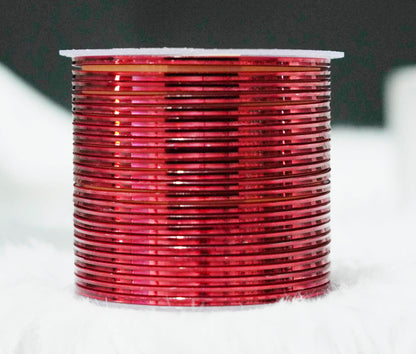 Red Color Glossy Metal Bangle for Women & Girls (Pack of 24)