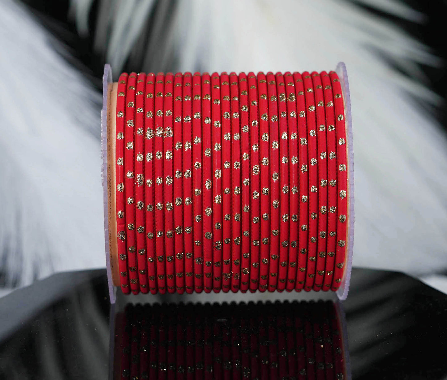 Stylish Metal Bangles for Women – Multiple Color Dot Design Matte Finish for Wedding & Party Wear