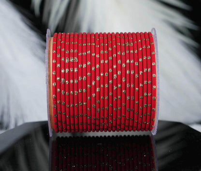 Stylish Metal Bangles for Women – Multiple Color Dot Design Matte Finish for Wedding & Party Wear