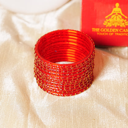 Raindrop Glass Bangle for Women (Pack of 12 Bangles)