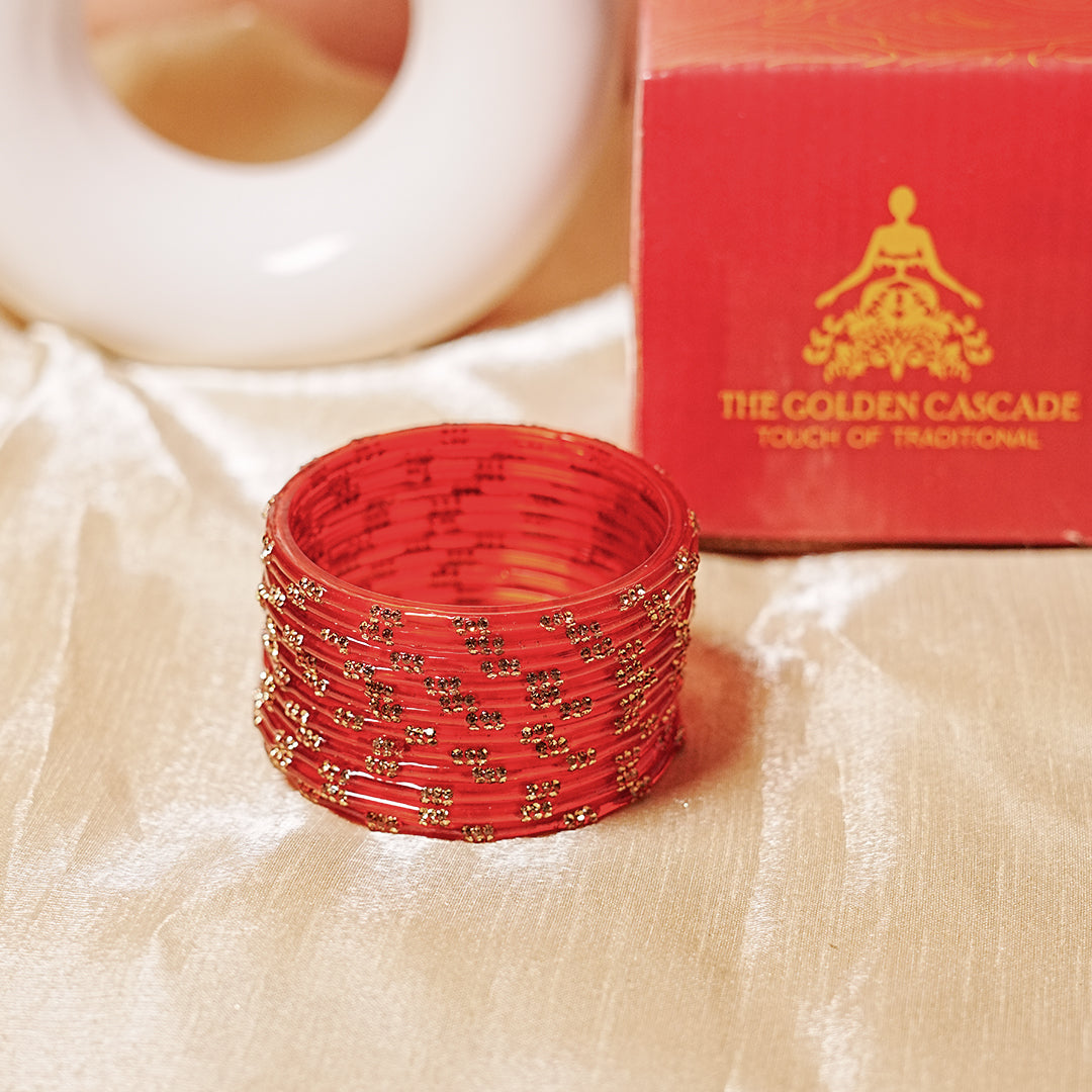 Beautiful Glass Bangles for Women & Girls (Pack of 12 Bangles)