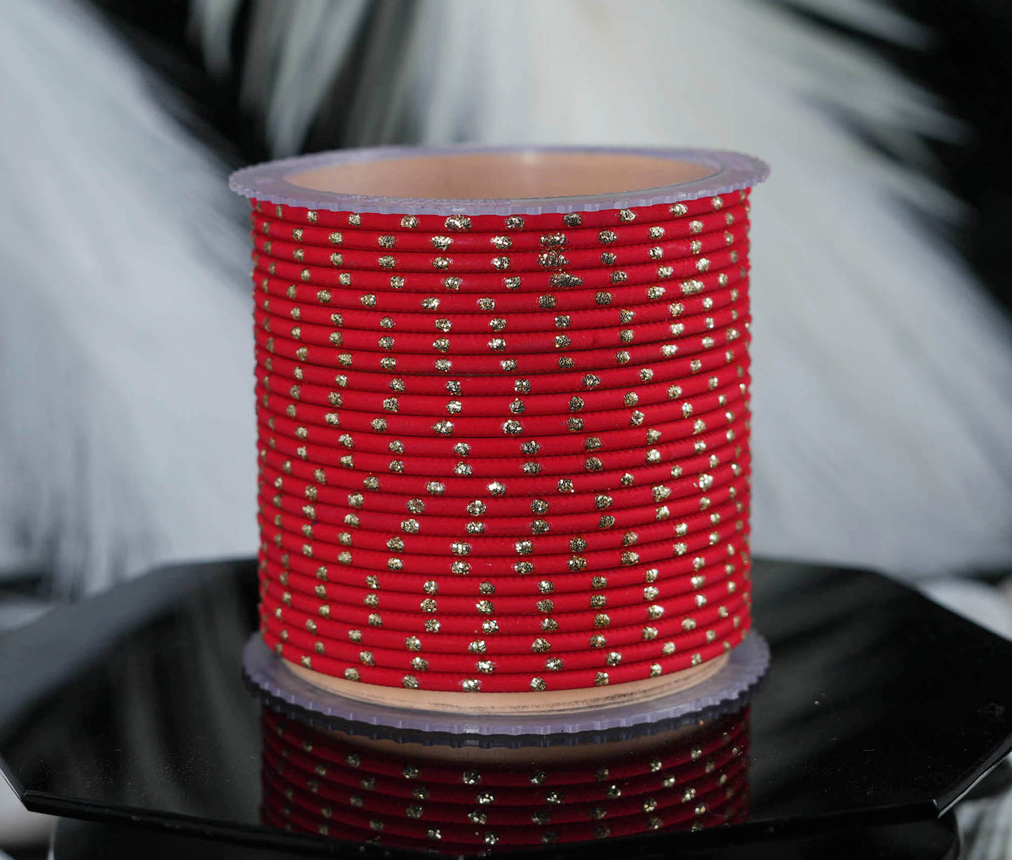Stylish Metal Bangles for Women – Multiple Color Dot Design Matte Finish for Wedding & Party Wear