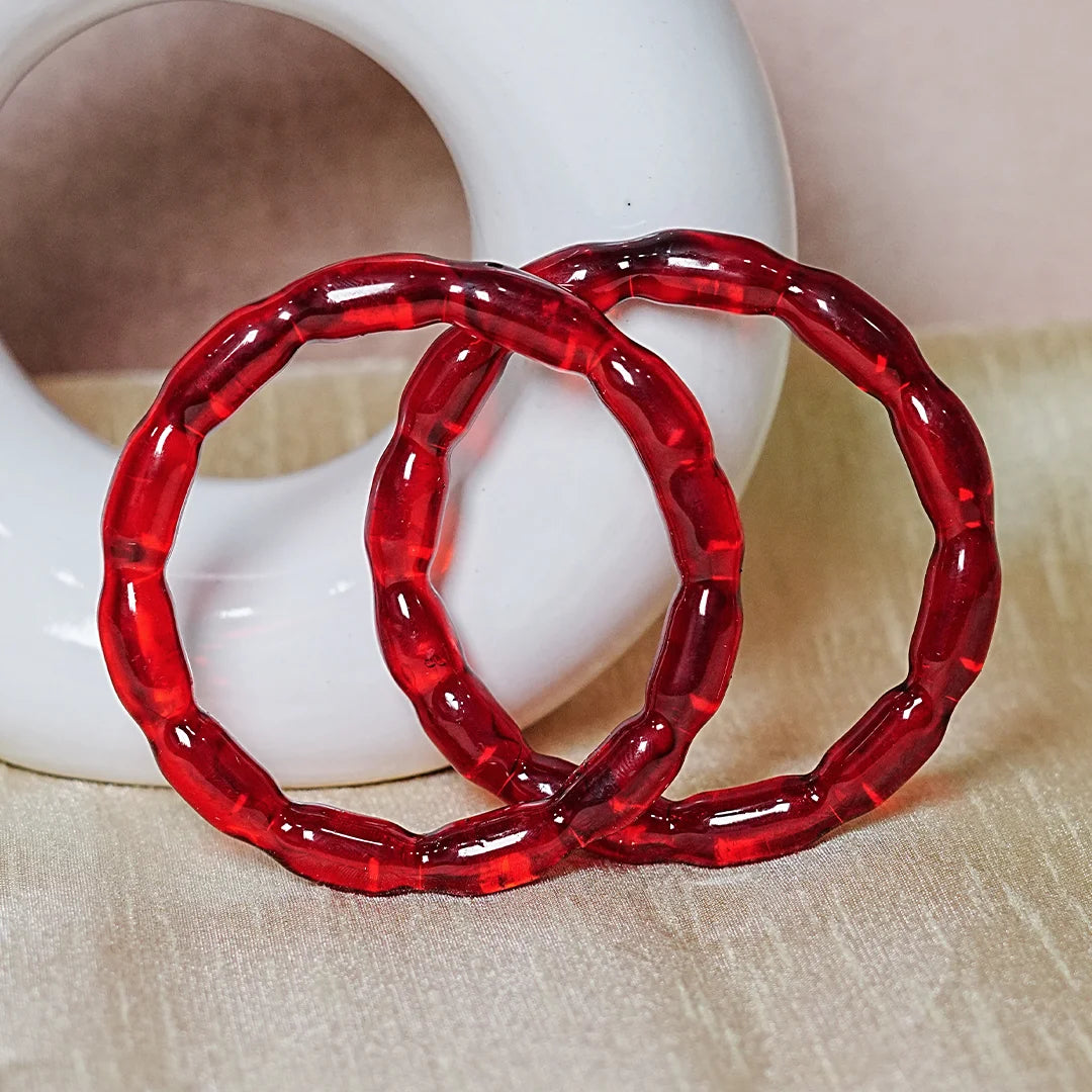 Glossy Finish 'Glosbe Glass Kada' Bangle for Women & Girls (Pack of 2)