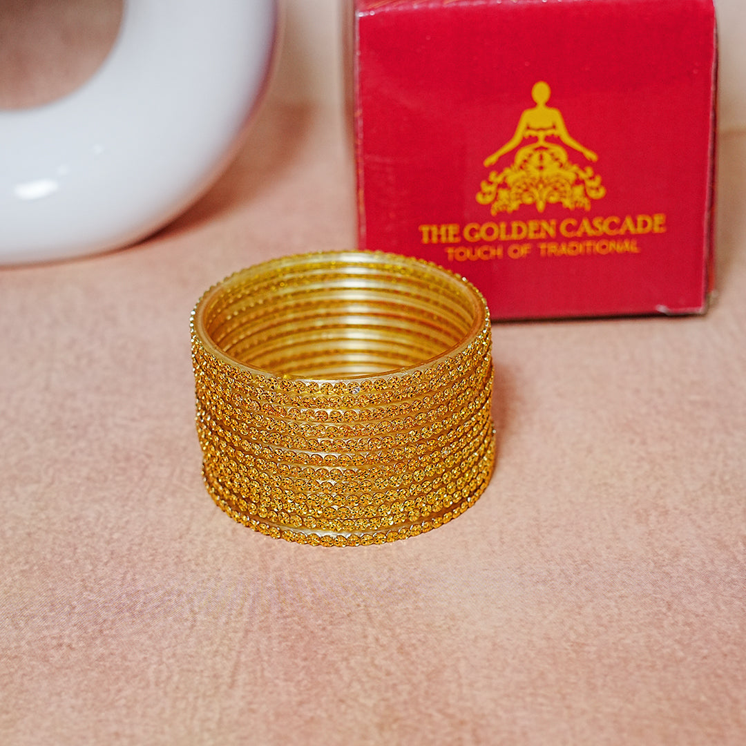 Stylish Design Glass Bangle for Women and Girls (Pack of 12 Bangles)
