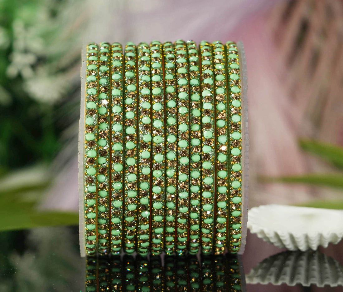 Designer Glass Bangles for Women & Girls | Multiple Color Beads Stone Studded Chudiyan for Ladies