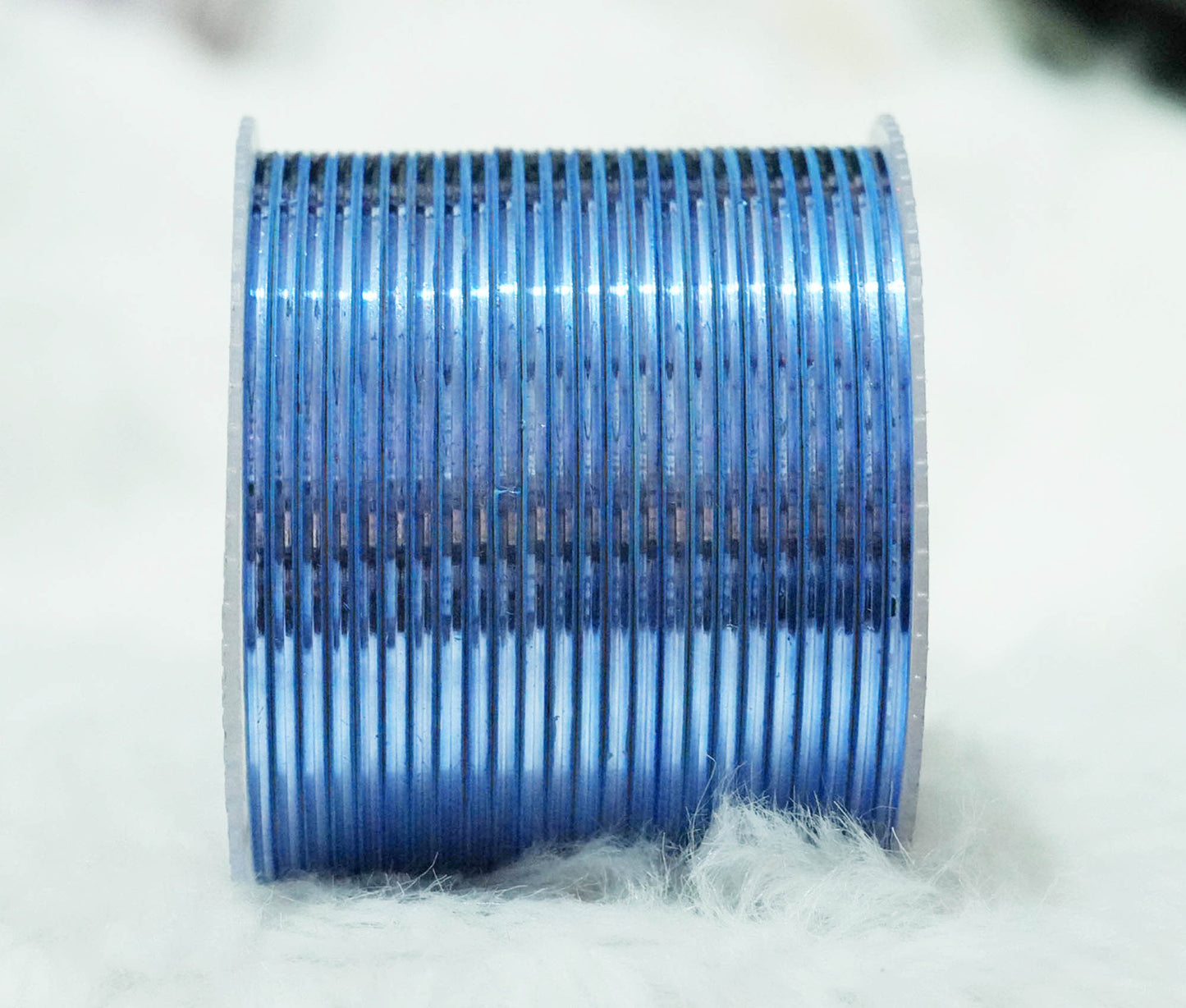 Sky Blue Color Glossy Metal Bangle for Women & Girls (Pack of 24)