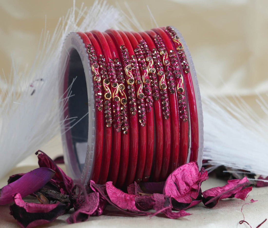 Stylish Multiple Color Glass Bangles with Zircon Stone Studded – Traditional Women’s Bangle for Weddings, Festivals & Special Occasions