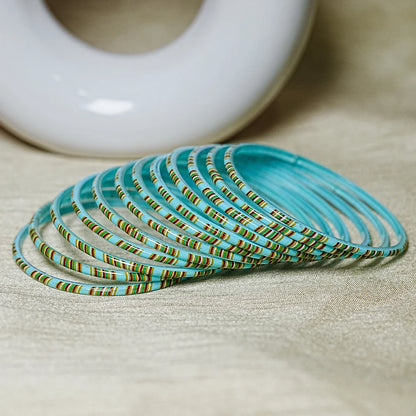 Women’s Printed Glass Bangles – Shiny & Smooth Finish (Pack of 12)