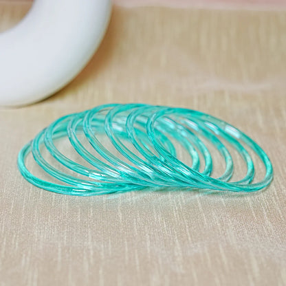Trendy Acrylic Bangles Glossy & Smooth Finish for Women (Pack of 8)