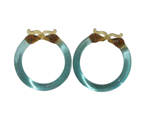 Multiple Color Elephant Design Glass Kada for Women & Girls (Pack of 2 Kada)
