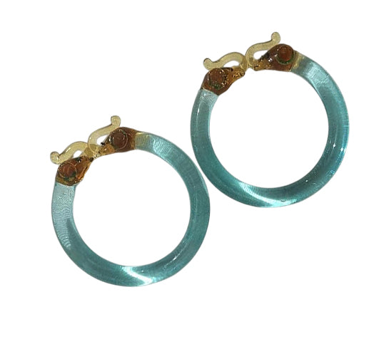 Multiple Color Glass Kada Elephant Design for Women & Girls | Glossy Finished, Elegant & Unique Bangles for Ladies
